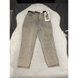 Vintage Get Used By Elie Gray Acid Wash Jeans Size 11/12 High Waist NWT 26x29